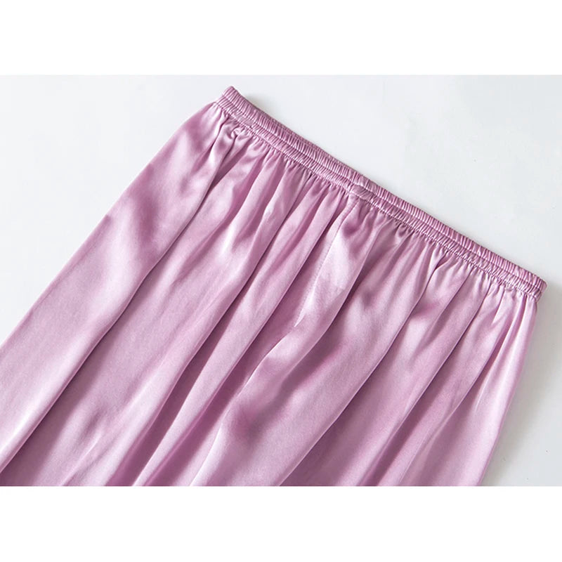 Pajamas for women pyjamas 100% pure silk 19mm sleepwear night suit home wear 2 pieces/set