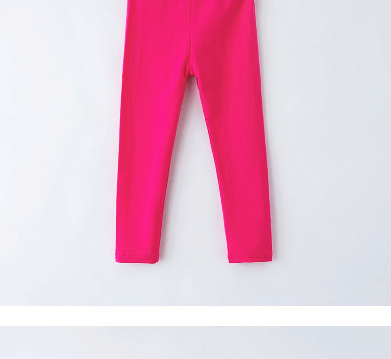 Girls' Leggings For Spring And Summer Suitable For Wearing Outside. They Are Thin-Style, Slim-fitting long Trousers For Childre