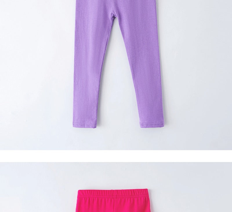 Girls' Leggings For Spring And Summer Suitable For Wearing Outside. They Are Thin-Style, Slim-fitting long Trousers For Childre