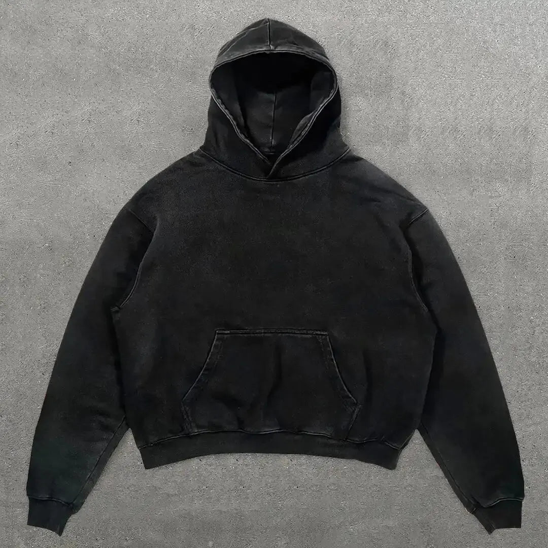 European and American Popular Skull Letter Printed Hoodie Harajuku Style Y2K Street Couple Outfit Spring and Autumn Hoodie