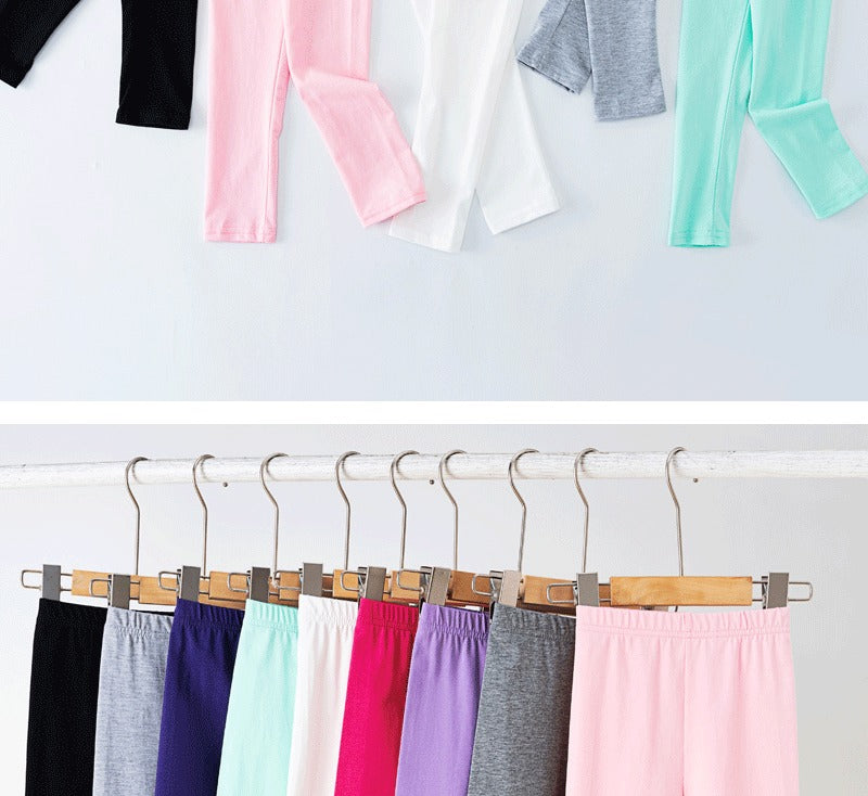 Girls' Leggings For Spring And Summer Suitable For Wearing Outside. They Are Thin-Style, Slim-fitting long Trousers For Childre