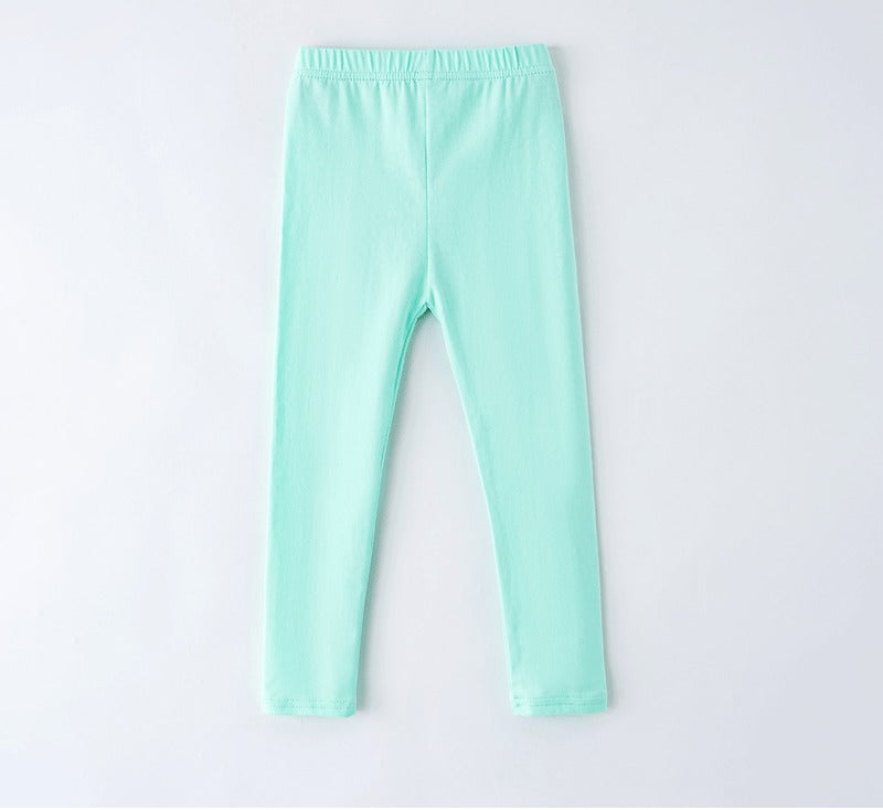 Girls' Leggings For Spring And Summer Suitable For Wearing Outside. They Are Thin-Style, Slim-fitting long Trousers For Childre