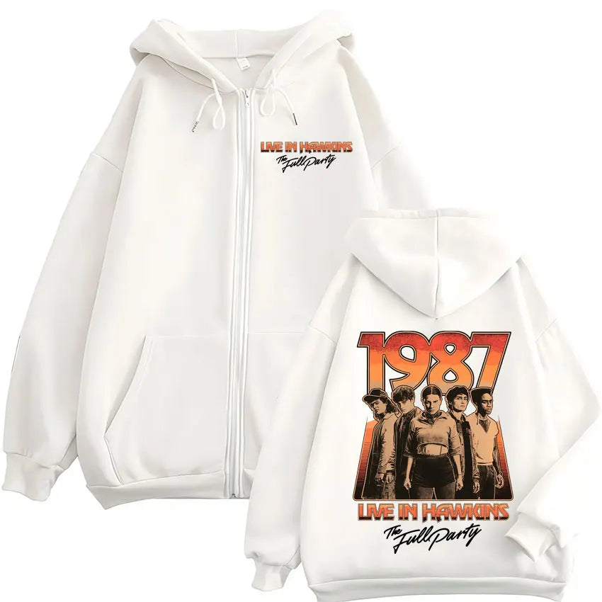 Eddie Munson The Demogorgon Graphic Zipper Hoodies Men's Women Clothing Fashion Zip Up Hooded Sweatshirts Fleece Jackets Coats