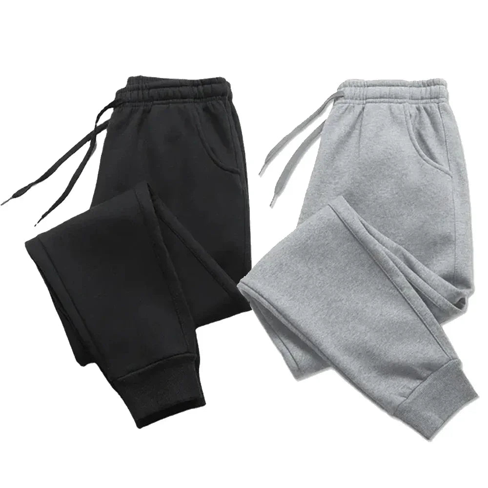 Men's Tracksuit Pants Jogger Track Sweatpants Spring Autumn Fleece Pants Men Clothing Gym Sports Women's Loose Winter Trousers