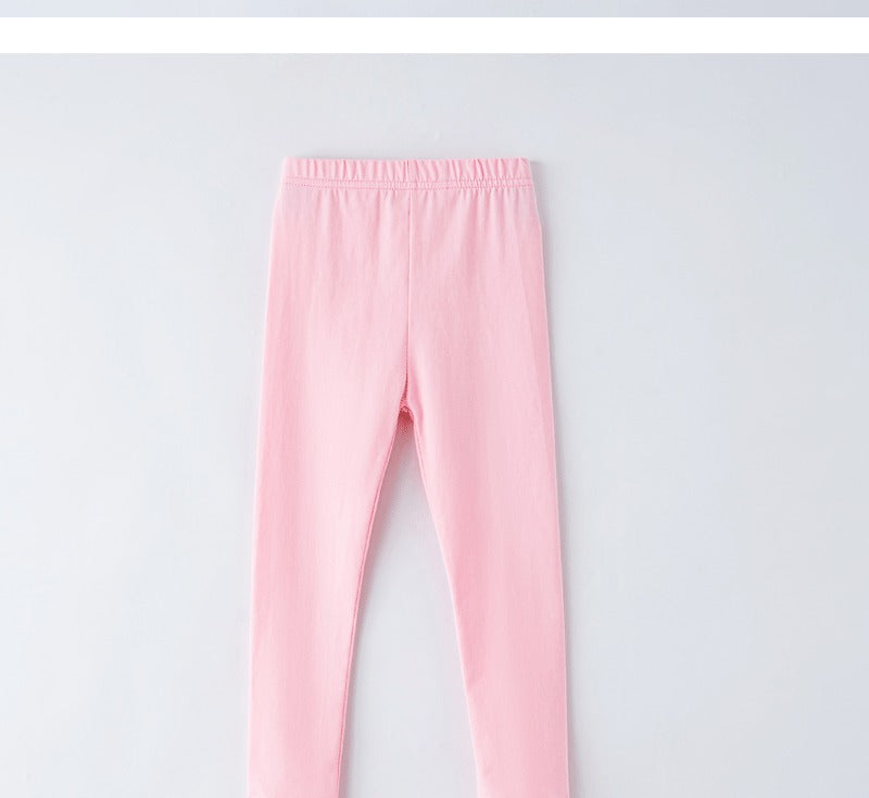 Girls' Leggings For Spring And Summer Suitable For Wearing Outside. They Are Thin-Style, Slim-fitting long Trousers For Childre