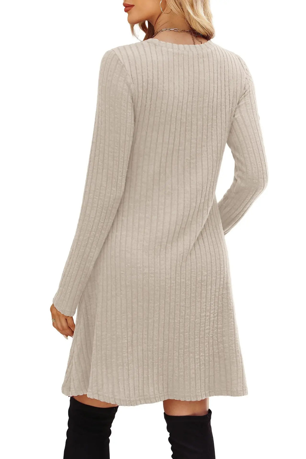 Dresses 2025 Woman Knitted Dress Slim Solid Color Simple Style Vestidos Long Sleeves All-match Casual Elegant Temperament Trendy