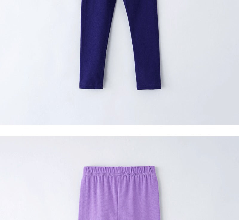 Girls' Leggings For Spring And Summer Suitable For Wearing Outside. They Are Thin-Style, Slim-fitting long Trousers For Childre