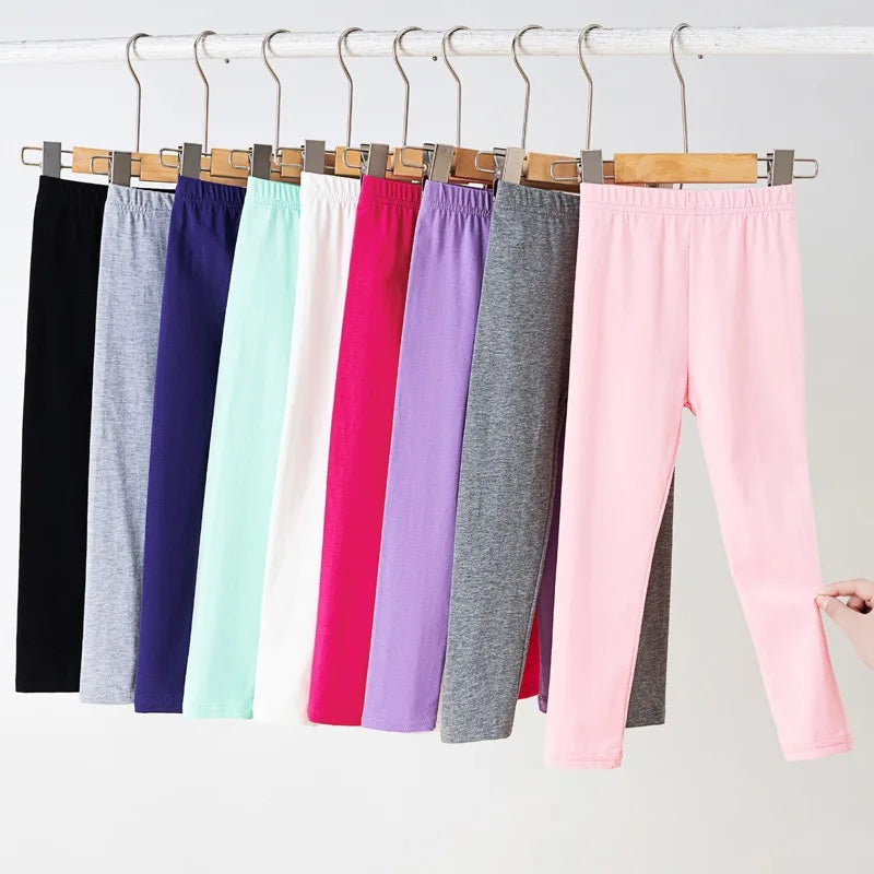 Girls' Leggings For Spring And Summer Suitable For Wearing Outside. They Are Thin-Style, Slim-fitting long Trousers For Childre