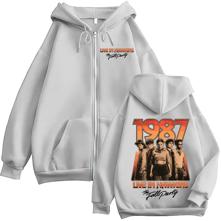 Eddie Munson The Demogorgon Graphic Zipper Hoodies Men's Women Clothing Fashion Zip Up Hooded Sweatshirts Fleece Jackets Coats