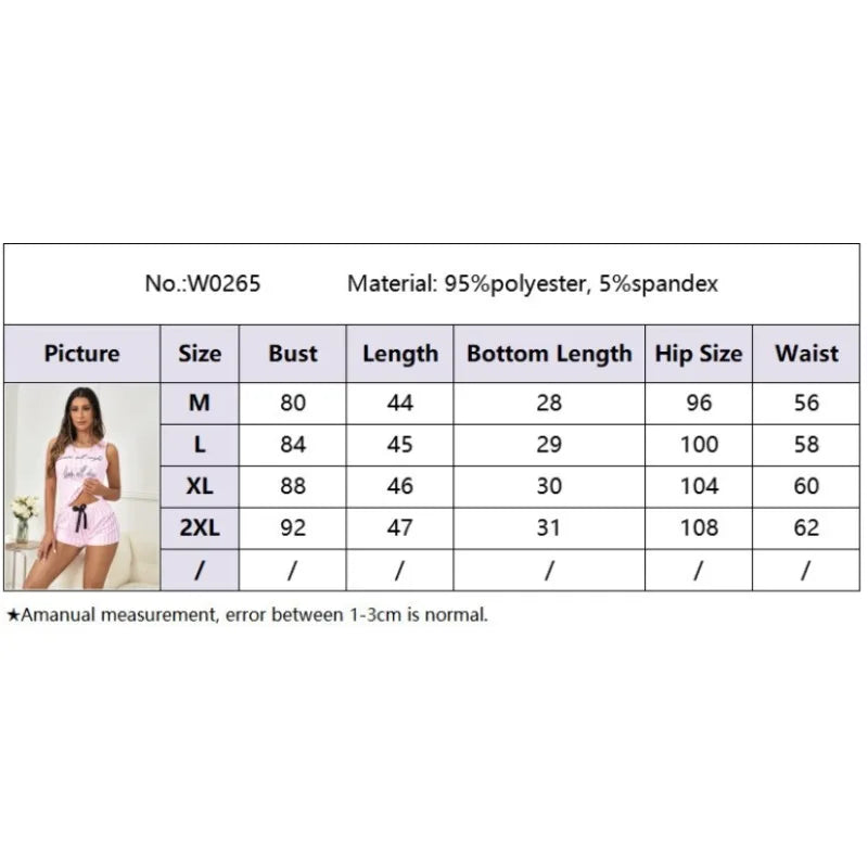 European and American  summer milk silk print vest shorts PJ loungewear pajamas women's